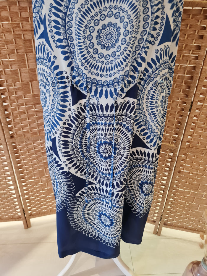 White Stuff Blue print Kaftan Tunic New 16
