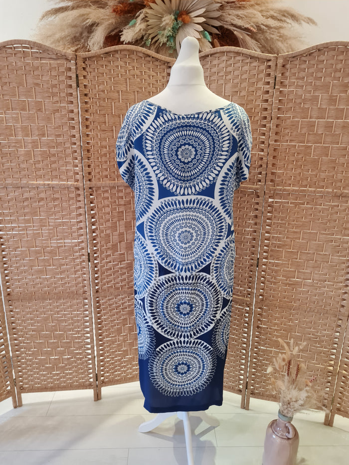White Stuff Blue print Kaftan Tunic New 16