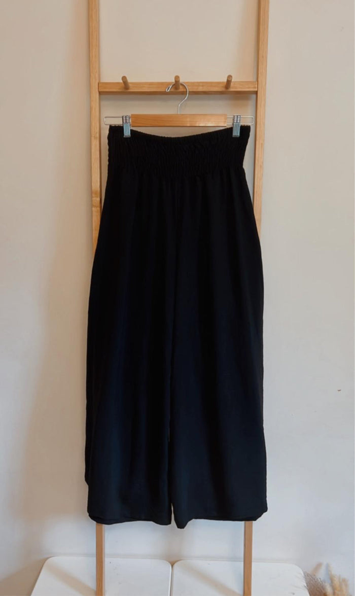 Wide Leg Palazzo Trousers Black