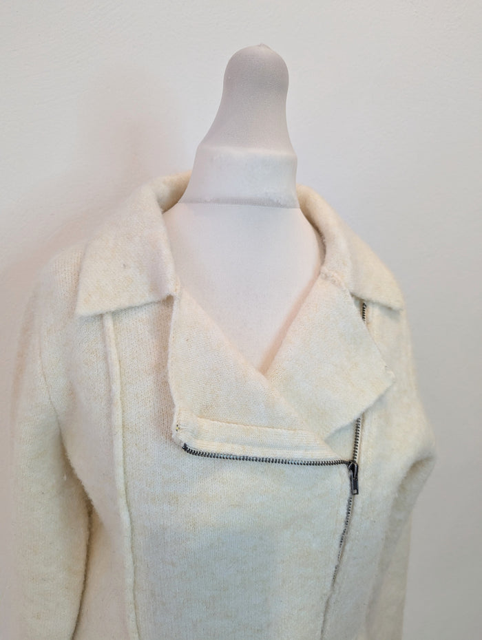 William Rast Cream Cropped Knit Small