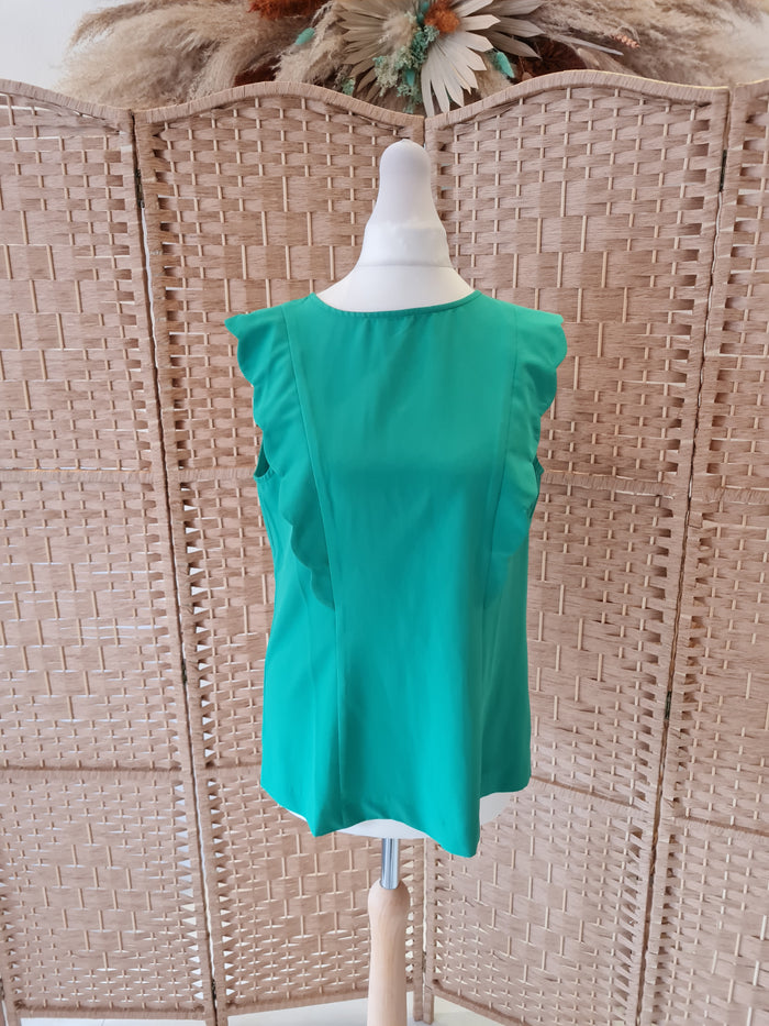 Wolf & Whistle Green Zip Top Size 10