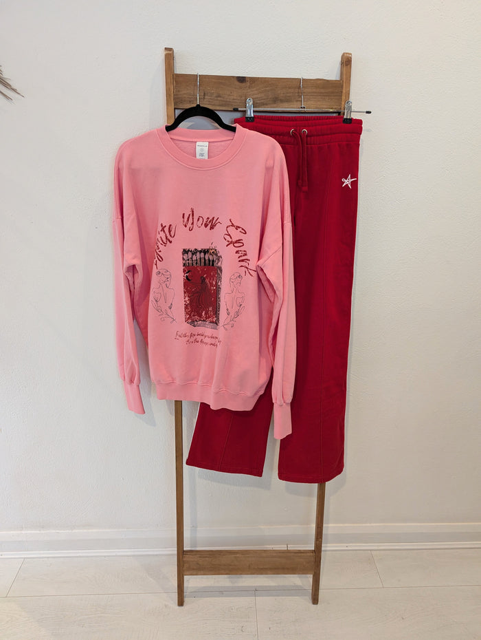 Wonder Cru Pink Printed Jumper S RRP £81