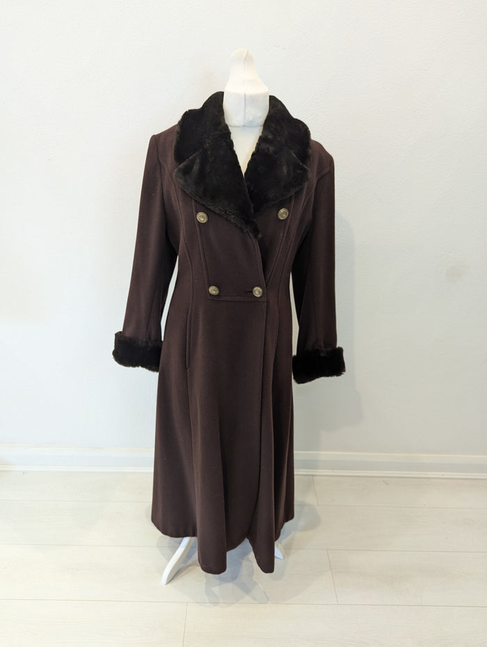 Wool & Cashmere Brown Coat 12