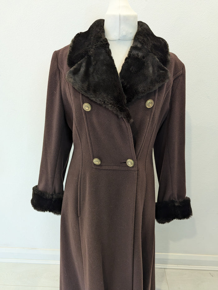 Wool & Cashmere Brown Coat 12
