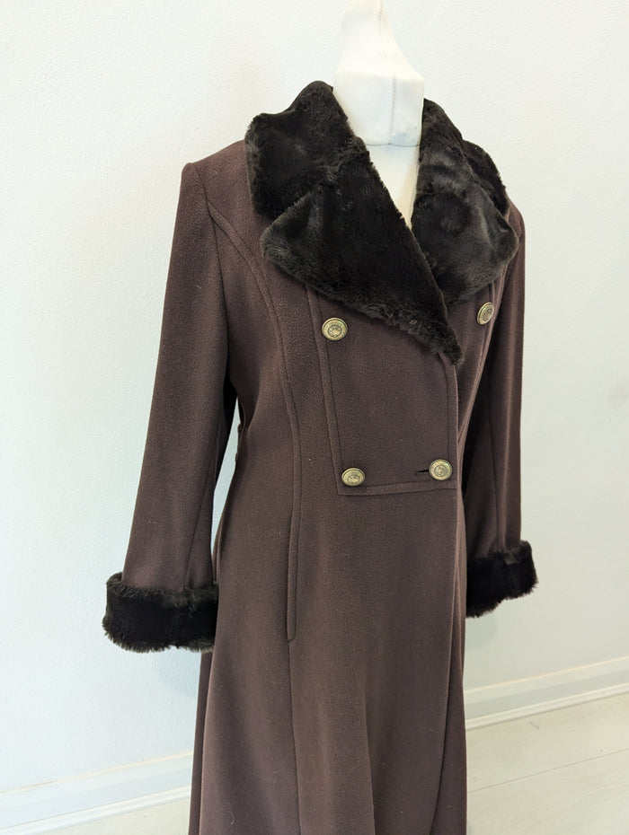Wool & Cashmere Brown Coat 12