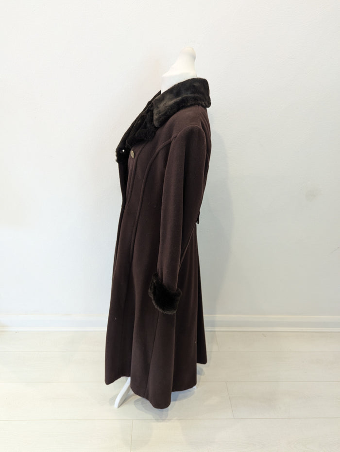 Wool & Cashmere Brown Coat 12