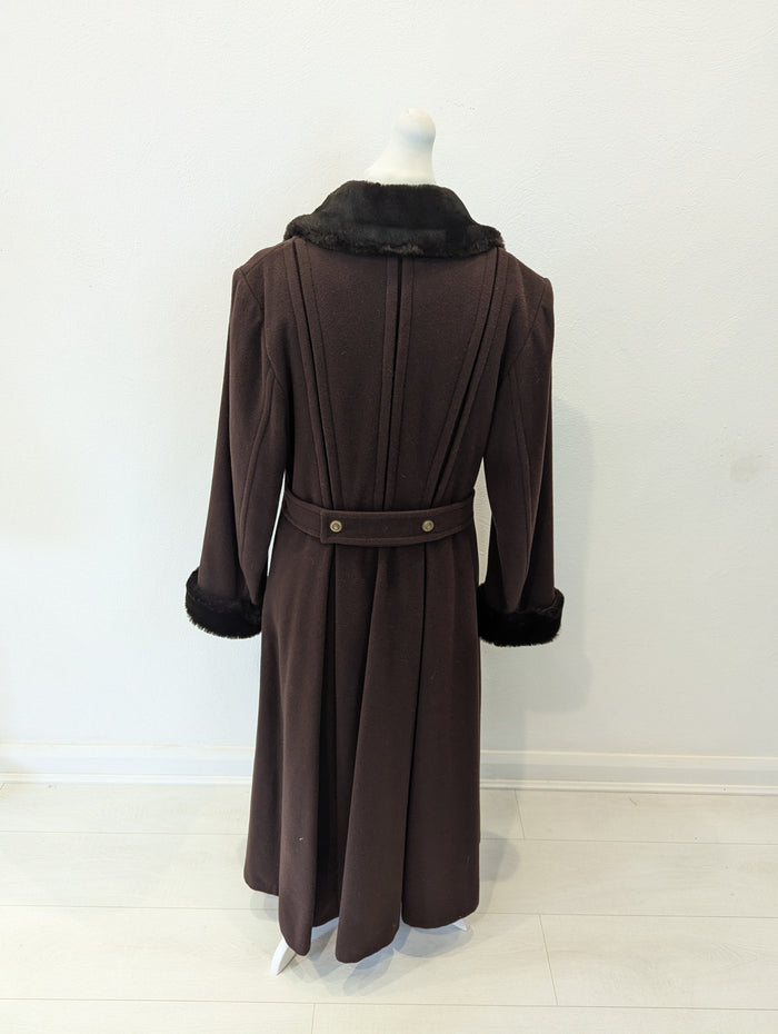 Wool & Cashmere Brown Coat 12