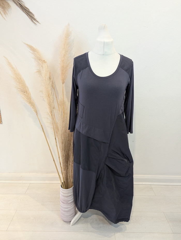 YONG Kim Grey Mixed maxi Dress L