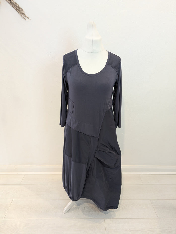 YONG Kim Grey Mixed maxi Dress L