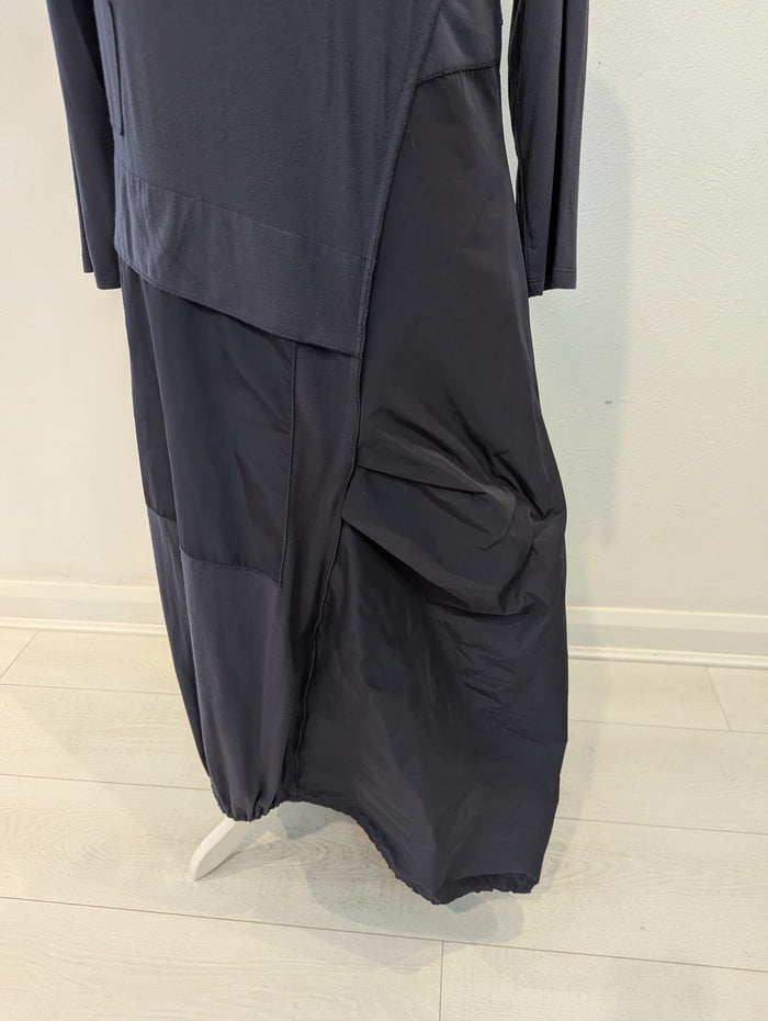 YONG Kim Grey Mixed maxi Dress L