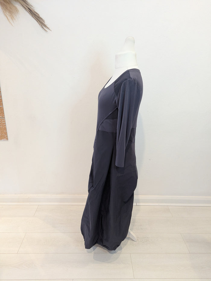 YONG Kim Grey Mixed maxi Dress L