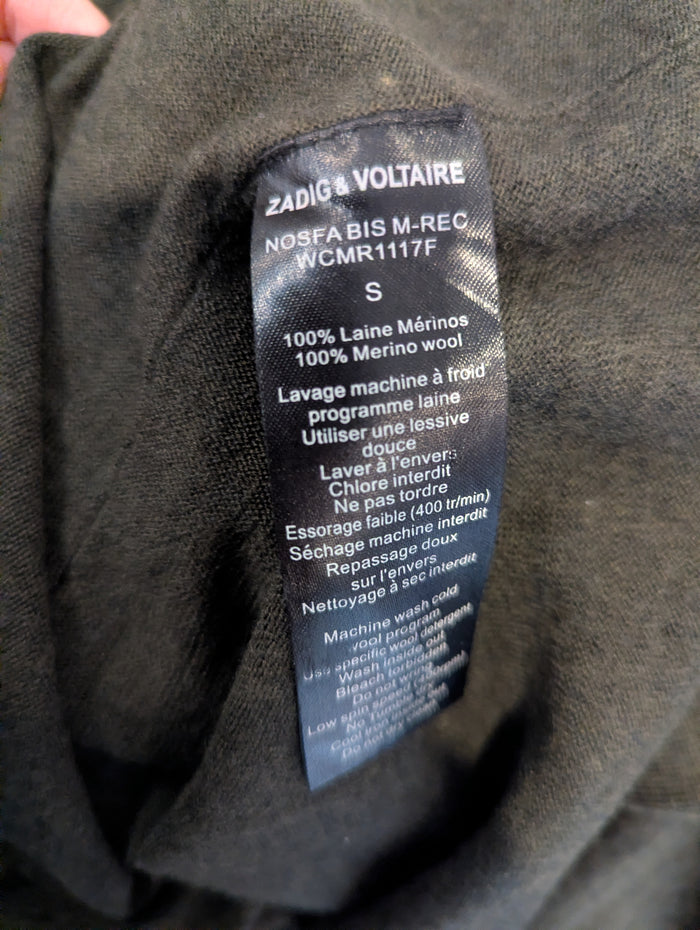 Zadig & Voltaire Green Merino Sweater S