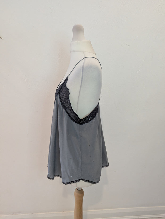 Zadig & Voltaire Grey Christy Silk Cami M