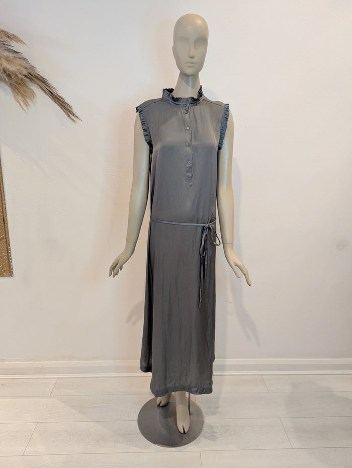 Zadig & Voltaire Grey Raos Satin Maxi L