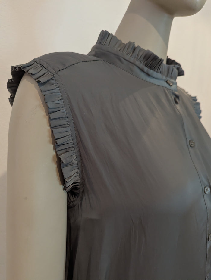 Zadig & Voltaire Grey Raos Satin Maxi L