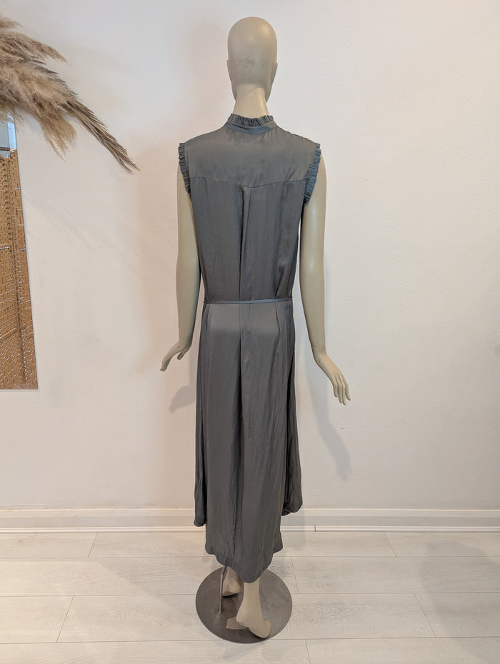 Zadig & Voltaire Grey Raos Satin Maxi L