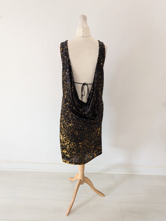 Zara Backless sequin Dess M
