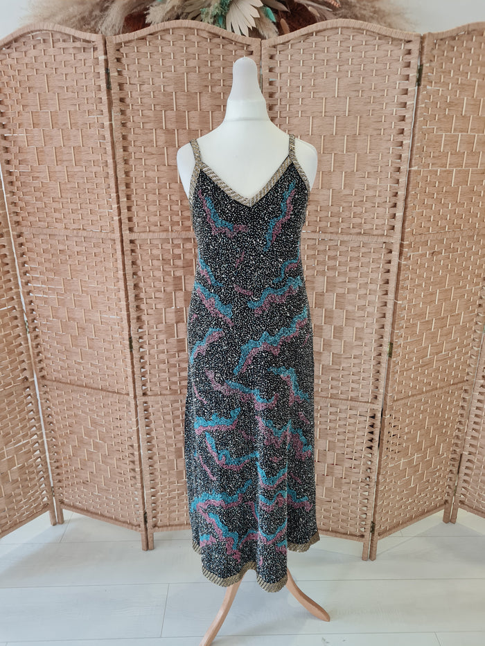 Zara Beaded strap Dress S New