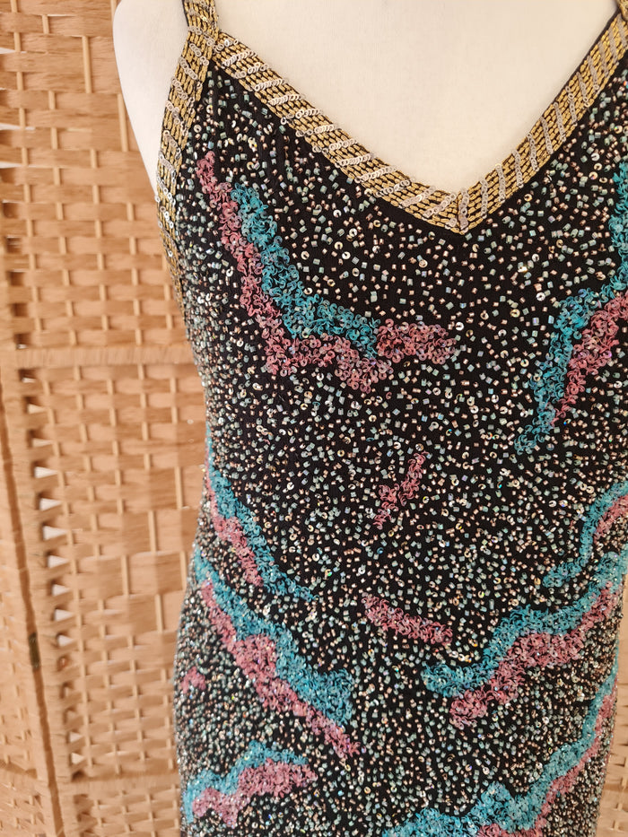 Zara Beaded strap Dress S New