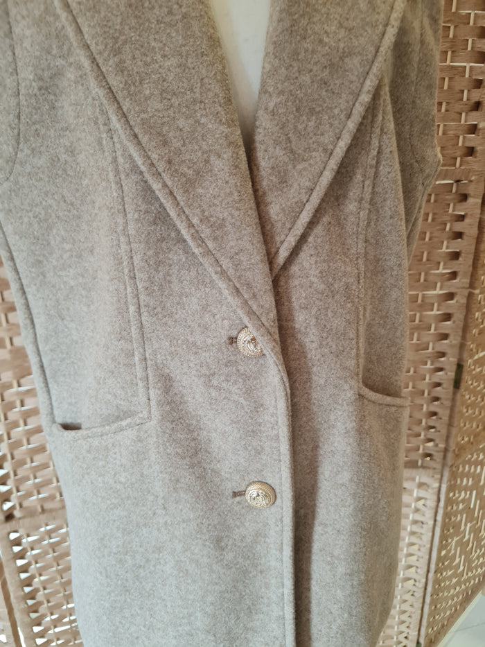 Zara Beige Gilet XS