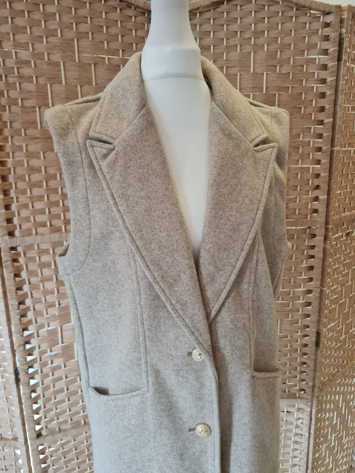 Zara Beige Gilet XS