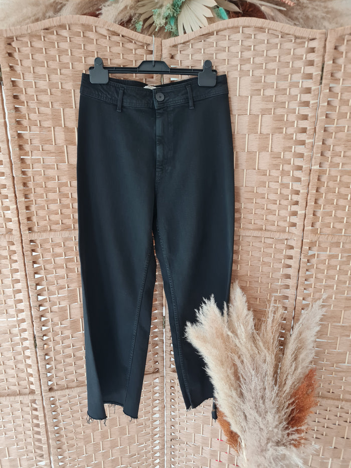 Zara black flared jeans 42