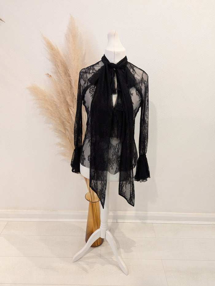 Zara Black lace Top M