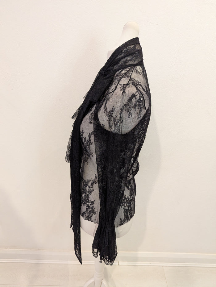 Zara Black lace Top M