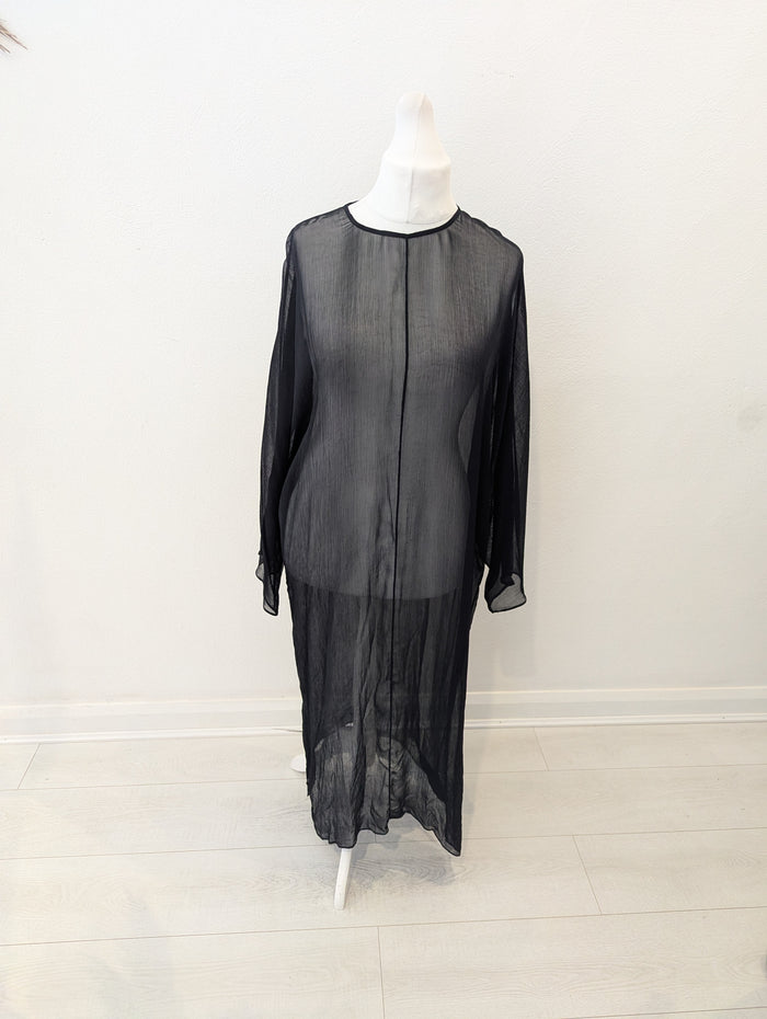 Zara black sheer coverup L NWT RRP £49.99