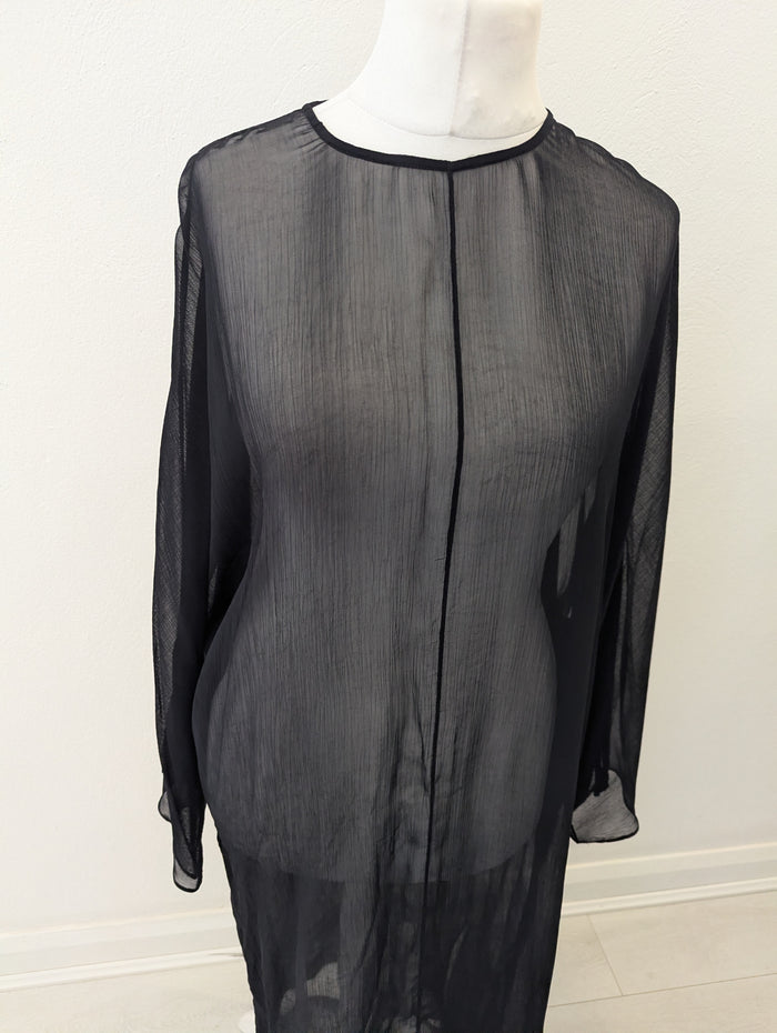 Zara black sheer coverup L NWT RRP £49.99