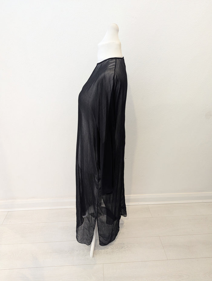Zara black sheer coverup L NWT RRP £49.99