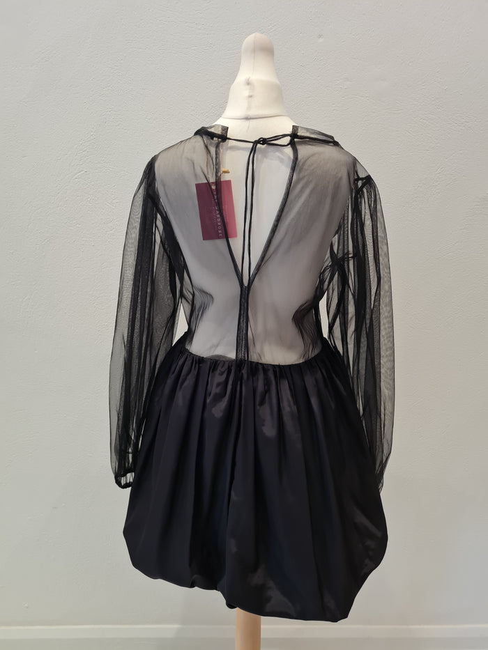 Zara Black Sheer top dress Size M