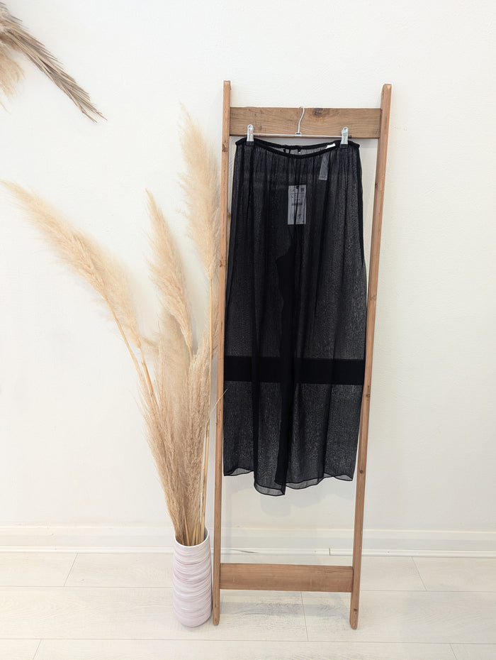 Zara black sheer trousers L NWT RRP £29.99
