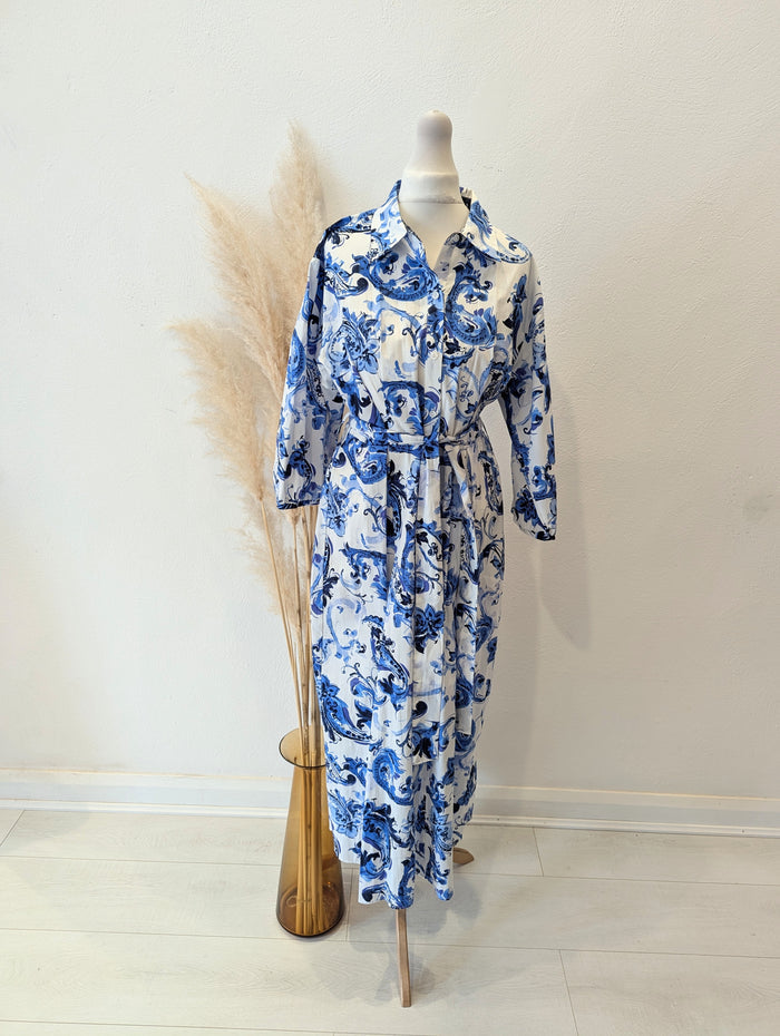 Zara Blue/White Shirt Dress S