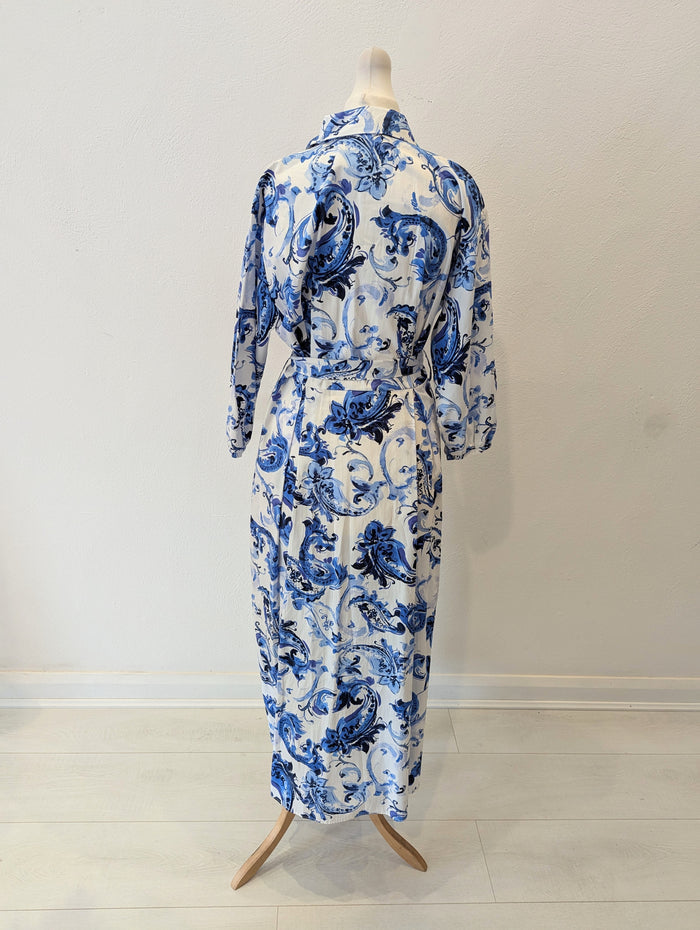 Zara Blue/White Shirt Dress S