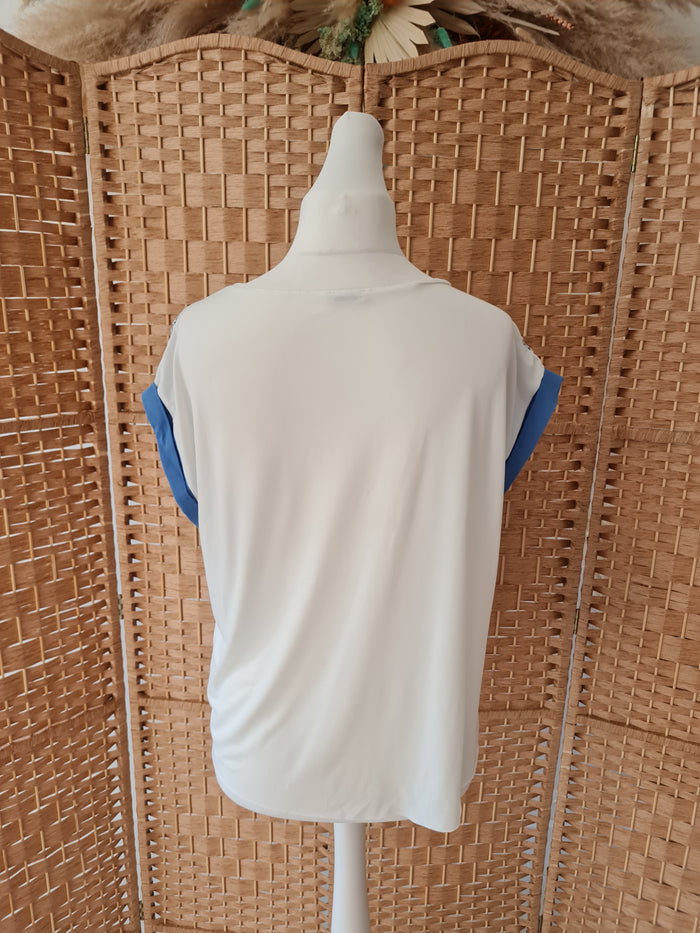 Zara Blue/White Top L