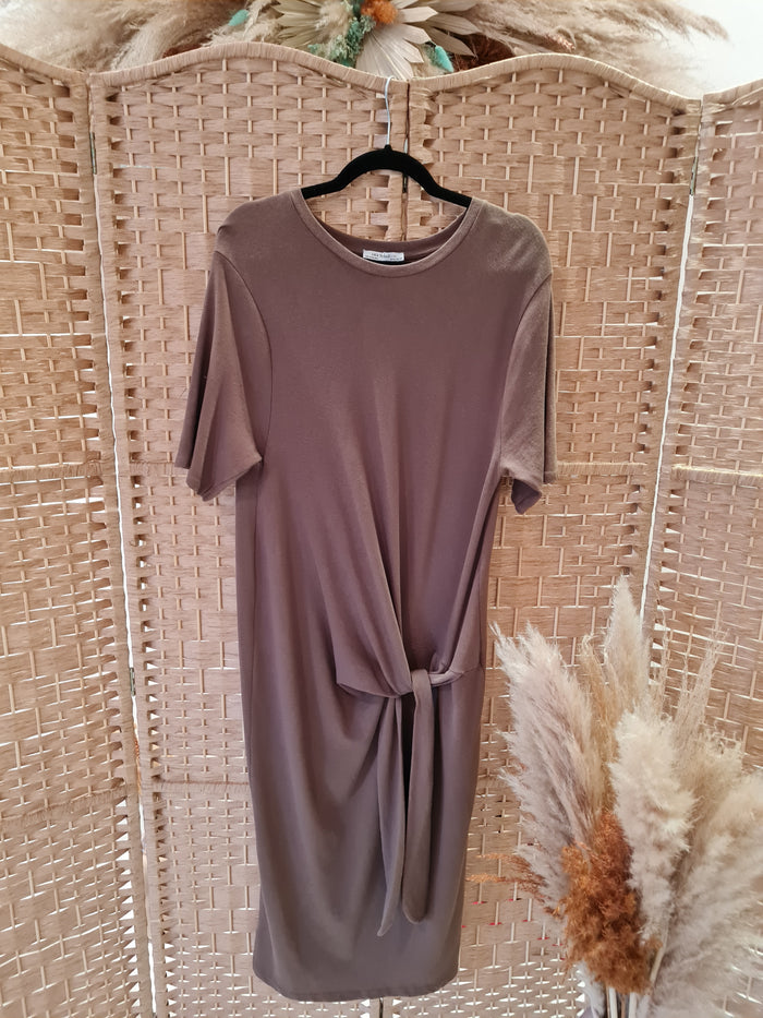 Zara Brown Knit Dress M
