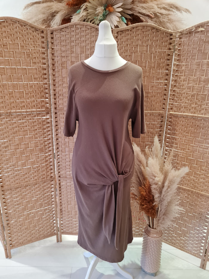 Zara Brown Knit Dress M
