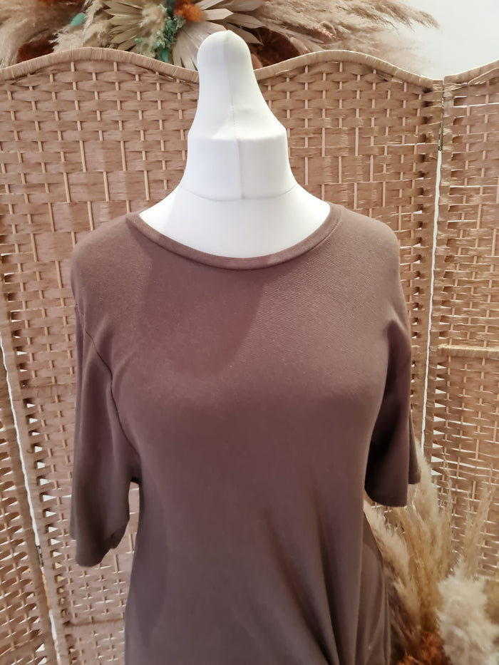 Zara Brown Knit Dress M