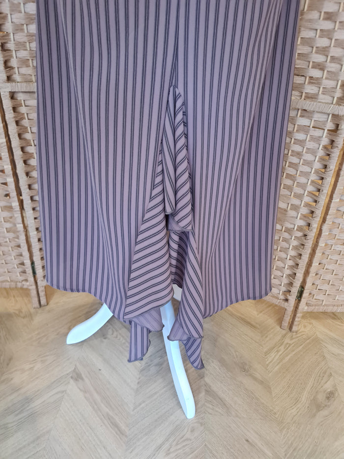 Zara Brown Stripe Dress L NWT RRP £29.99