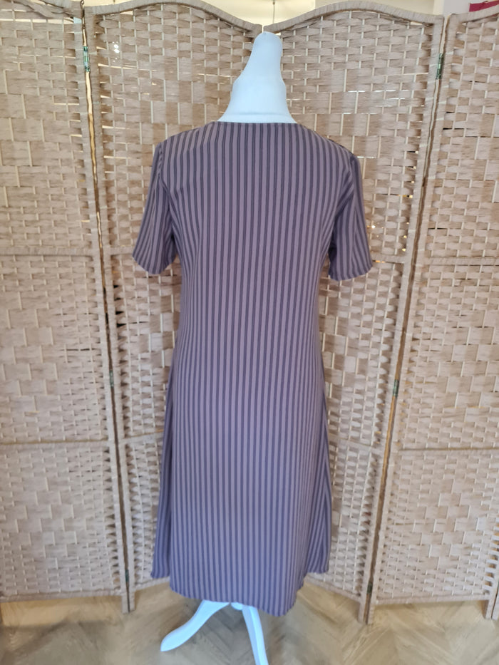 Zara Brown Stripe Dress L NWT RRP £29.99