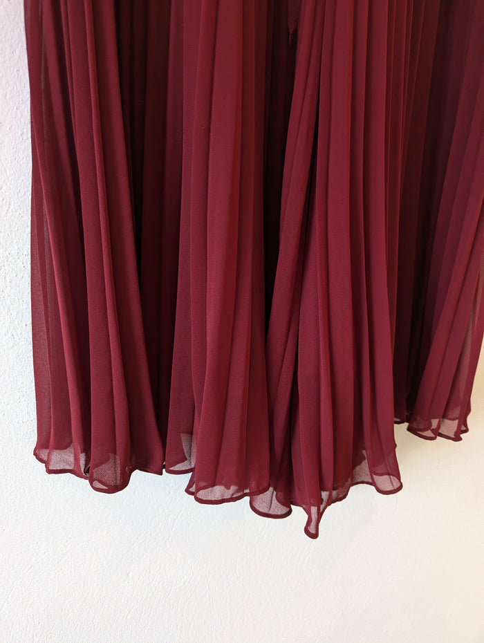 Zara Burgundy Pleated Culottes M