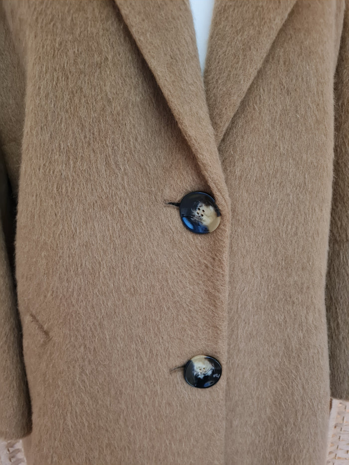 Zara Camel Wool Coat Size XL