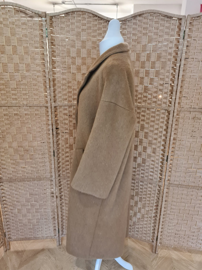 Zara Camel Wool Coat Size XL