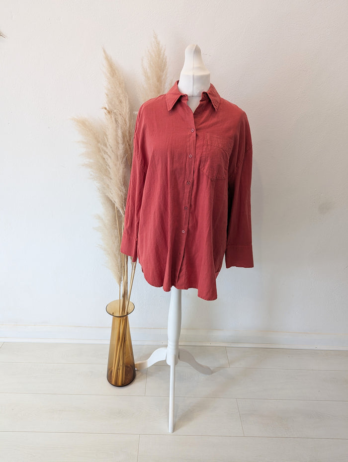 Zara Coral Shirt M RRP £27.99