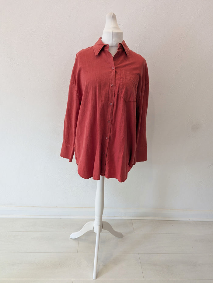 Zara Coral Shirt M RRP £27.99