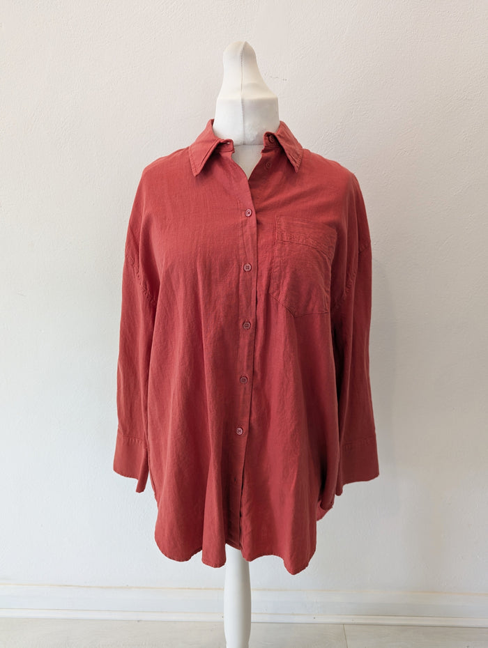 Zara Coral Shirt M RRP £27.99
