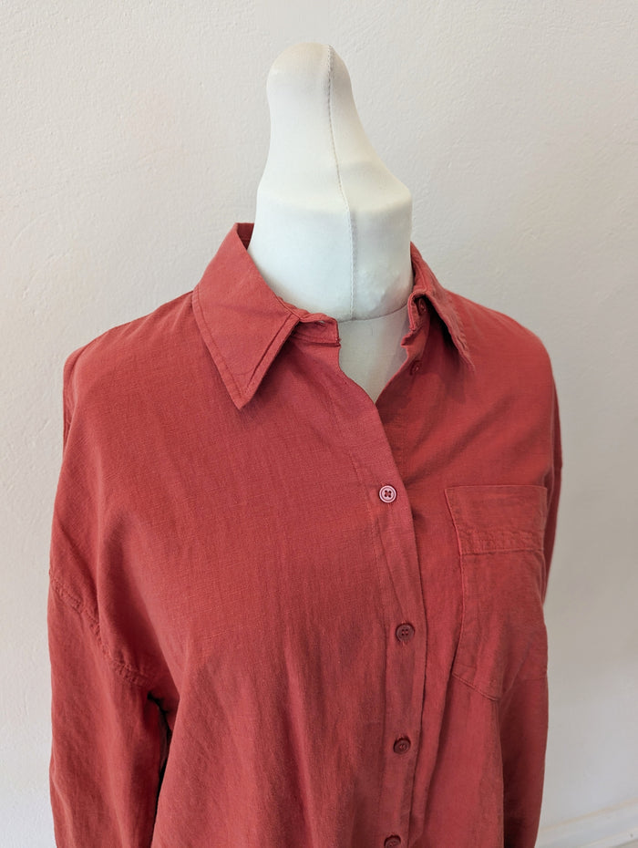 Zara Coral Shirt M RRP £27.99