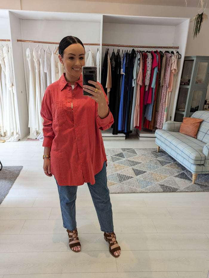 Zara Coral Shirt M RRP £27.99