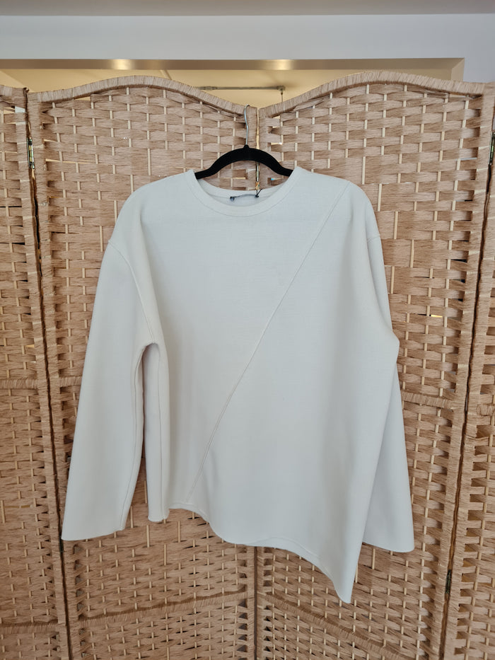 Zara Cream Oversize Sweatshirt Medium NWT RRP £38
